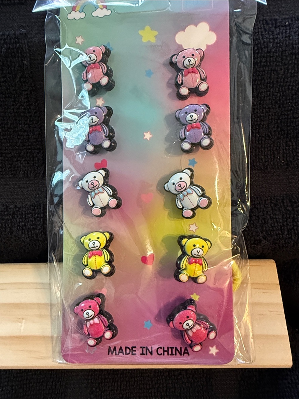 Teddy Bear Kids Hair Clips - Multicolor